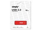 Simply USB-Stick 2.0. met kapje. 16 GB. Rood | 168827