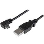 StarTech.com 1 m Micro-USB oplaad en sync kabel M/M Micro-USB haaks naar rechts 30/24AWG