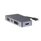 StarTech.com USB-C 4-in-1 video adapter USB-C naar VGA, DVI, HDMI of mDP 4K space gray grijs