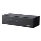 StarTech.com 4 poorts dual monitor Dual-Link DVI KVM switch met USB 3.0 hub 4K 60Hz