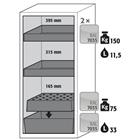 Veiligheidskast S-CLASSIC-90 - met legborden - 596mm - Asecos