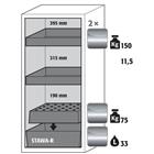 Veiligheidskast S-CLASSIC-90 - met legborden - 596mm - Asecos