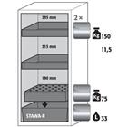 Veiligheidskast S-CLASSIC-90 - met legborden - 596mm - Asecos