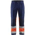 Werkbroek met Stretch High Vis 1551 - marineblauw/oranje