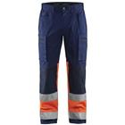 Werkbroek met Stretch High Vis 1551 - marineblauw/oranje