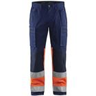 Werkbroek met Stretch High Vis 1551 - marineblauw/oranje