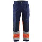 Werkbroek met Stretch High Vis 1551 - marineblauw/oranje