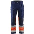 Werkbroek met Stretch High Vis 1551 - marineblauw/oranje