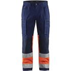 Werkbroek met Stretch High Vis 1551 - marineblauw/oranje