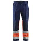 Werkbroek met Stretch High Vis 1551 - marineblauw/oranje