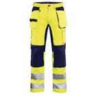 Werkbroek met Stretch High Vis 1552 - geel/marineblauw