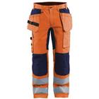 Werkbroek met Stretch High Vis 1552 - oranje/marineblauw