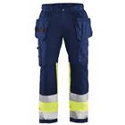 Werkbroek High Vis stretch 1558 - marineblauw/geel