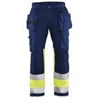 Werkbroek High Vis stretch 1558 - marineblauw/geel