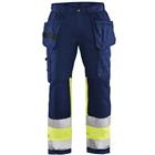 Werkbroek High Vis stretch 1558 - marineblauw/geel