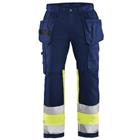 Werkbroek High Vis stretch 1558 - marineblauw/geel