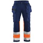 Werkbroek High Vis met stretch 1558 - marineblauw/oranje