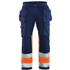 Werkbroek High Vis met stretch 1558 - marineblauw/oranje