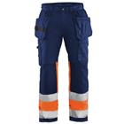 Werkbroek High Vis met stretch 1558 - marineblauw/oranje