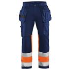 Werkbroek High Vis met stretch 1558 - marineblauw/oranje