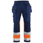 Werkbroek High Vis met stretch 1558 - marineblauw/oranje