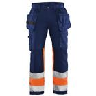 Werkbroek High Vis met stretch 1558 - marineblauw/oranje