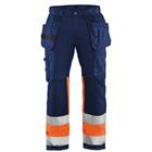 Werkbroek High Vis met stretch 1558 - marineblauw/oranje