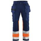 Werkbroek High Vis met stretch 1558 - marineblauw/oranje