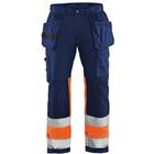 Werkbroek High Vis met stretch 1558 - marineblauw/oranje