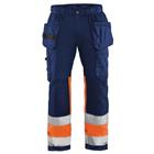 Werkbroek High Vis met stretch 1558 - marineblauw/oranje