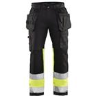 Werkbroek High Vis met stretch 1558 - zwart/geel