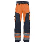 Werkbroek High Vis zonder spijkerzak 1566 - oranje/marineblauw