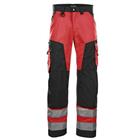 Werkbroek High Vis zonder spijkerzak 1566 - rood/zwart