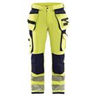 Werkbroek High Vis met 4-weg stretch 1997 - geel/marineblauw