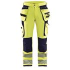 Werkbroek High Vis met 4-weg stretch 1997 - geel/marineblauw