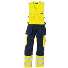 Overall Amerikaans High Vis 2653-verstelbare schouder-geel/marineblauw