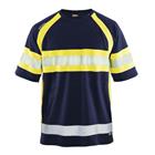 T-shirt High Vis UV 3337 - ronde hals - fluo geel/marineblauw