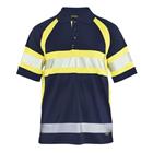 Poloshirt High Vis Klasse 1 UV 3338-knoopsluiting-marineblauw/geel