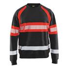 Sweater High Vis 3359 - zwart/fluo rood