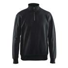 Sweatshirt met halve rits zonder zak 3369 - zwart