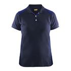 Poloshirt Dames korte mouw knoopsluiting 3390 - marineblauw/korenblauw