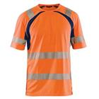 T-Shirt High Vis UV 3397 - marineblauw/fluo oranje