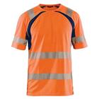 T-Shirt High Vis UV 3397 - marineblauw/fluo oranje