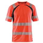 T-Shirt High Vis UV 3397 - zwart/fluo rood