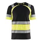 T-shirt High Vis UV korte mouw ronde hals 3421 - marineblauw/fluo geel