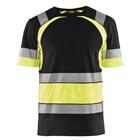 T-shirt High Vis UV korte mouw ronde hals 3421 - marineblauw/fluo geel