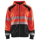 Sweatshirt Hooded High Vis 3546 - rood/zwart