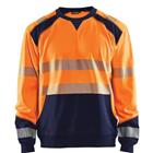 Sweatshirt High Vis 3541 - oranje/marineblauw