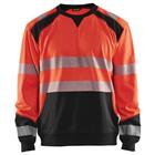 Sweatshirt High Vis 3541 - rood/zwart