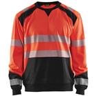 Sweatshirt High Vis 3541 - rood/zwart